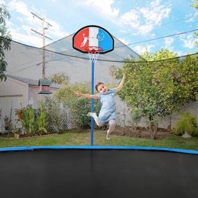 img 1 attached to Jump Into Fun With Merax Trampoline: 12FT & 14FT With Safety Enclosure, Basketball Hoop, Ladder, And Heavy Duty Materials For Kids And Adults