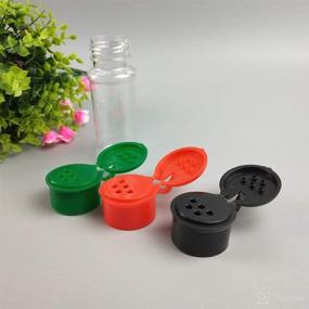 img 1 attached to Versatile Set of 14 Pcs Plastic Spice Bottles - Ideal for BBQ Seasoning, Salt, Pepper, and Glitters - 2.5 oz/75ml (Black)