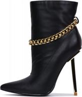 cape robbin joelle: sleek stiletto ankle booties with links for women logo