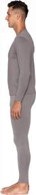 img 3 attached to Bodtek Long Underwear Mens Set - Long John Thermal Underwear For Men Fleece Lined Base Layer - Pajama Top And Bottom For Cold