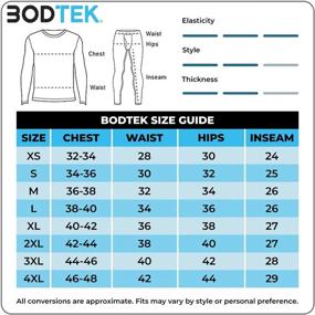 img 1 attached to Bodtek Long Underwear Mens Set - Long John Thermal Underwear For Men Fleece Lined Base Layer - Pajama Top And Bottom For Cold