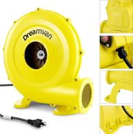 коммерческая надувная воздуходувка: электрический воздушный насос мощностью 450 вт, 0,6 л.с. для прыгающих домиков, прыгунов и надувных замков - желтый логотип