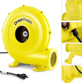 img 4 attached to Commercial Inflatable Blower: 450W, 0.6HP Electric Air Pump Fan For Bounce Houses, Jumper, And Bouncy Castles - Yellow
