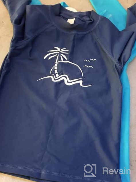 img 1 attached to 🌞 Stay Safe in the Sun: Sleeve Protection Surfing Sunsuits Swimwear for Boys' - Ideal Swimwear for Ultimate Sun Protection! review by Darrell Sharp