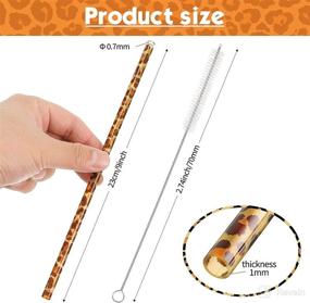 img 3 attached to 🐆 Animal Print Plastic Straws: Safari Themed Party Favors with Cleaning Brush - Classic Style (27 Pack)