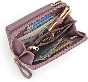 img 1 attached to 👛 Stylish UTO Crossbody Leather Wallets for Women - Portable & Adjustable Handbags and Wallets