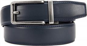 img 2 attached to Micro-Adjustable Leather Belt For Men - CHAOREN Click Belt 1 3/8" Perfect For Dress And Casual Wear - Fit Anywhere