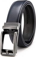 micro-adjustable leather belt for men - chaoren click belt 1 3/8" perfect for dress and casual wear - fit anywhere logo