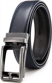img 4 attached to Micro-Adjustable Leather Belt For Men - CHAOREN Click Belt 1 3/8" Perfect For Dress And Casual Wear - Fit Anywhere