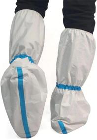 img 3 attached to 100 Pairs Of Waterproof And Non-Slip Disposable Shoe Covers - 18 Inches Tall In White - ZMDREAM Brand