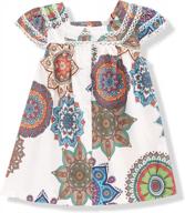 bohemian sunflower princess dress for toddler girls: button lace sleeveless floral attire логотип