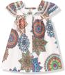 bohemian sunflower princess dress for toddler girls: button lace sleeveless floral attire logo