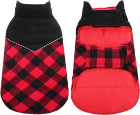 img 3 attached to 🐶 Kuoser Dog Winter Coat: Reflective, Reversible & Warm British Style Plaid Jacket for Small, Medium, and Large Dogs