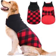 🐶 kuoser dog winter coat: reflective, reversible & warm british style plaid jacket for small, medium, and large dogs логотип