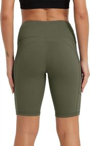 img 1 attached to Women'S 8"/5" High Waist Workout Shorts W/ Side Pockets - Perfect For Yoga, Running & Exercise!