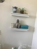 img 1 attached to AHDECOR White Floating Shelves Wall Mounted Display Storage Shelves, Wall Shelf For Home And Office Decor, 4" Deep, Set Of 2 review by Manuel Brown