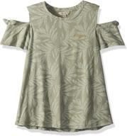 lucky brand fashion heather x large girls' clothing ~ tops, tees & blouses logo