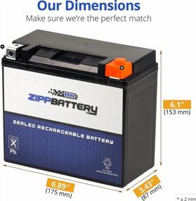 img 3 attached to Zipp Battery YTX20L-BS Maintenance Free Replacement Battery For Powersports Equipment: 12V, 1.8A, 18Ah, T3 Nut And Bolt Terminal