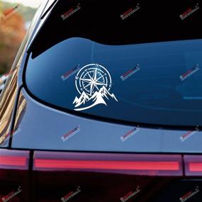 img 3 attached to 🚙 6'' White 4X4 Off Road Decal Sticker: Enhance Your Ride with a Mountain Compass Design, Perfect Vinyl Accessory for Jeep, Ford, Chevy, and More!