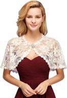 misshow women's bridal cape with lace appliques - elegant shoulder cover for wedding bolero logo