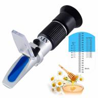 🍯 honey refractometer with automatic temperature compensation (atc) - tiaoyeer moisture, brix, and baume refractometer for honey, 58-90% brix scale range - honey moisture tester logo