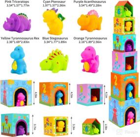 img 3 attached to 🦕 Dinosaur Stacking Toys for Toddlers - Sorting and Stacking Blocks - Baby Toys 9-18 Months - Montessori Toys - Gifts for 1-2 Year Old Boys and Girls - Matching Dinosaurs - Nesting Boxes - Preschool Learning Activity