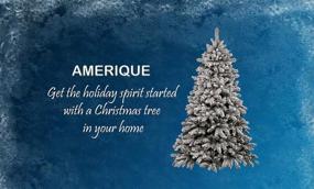 img 2 attached to 9FT Flocked Snowy Artificial Christmas Tree With Metal Stand - AMERIQUE AMZ-703-270