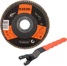 img 4 attached to KSEIBI 4-1/2 Inch Flap Disc Pack With Grinding Wheel And Angle Grinder Wrench: Grinding Made Easy!