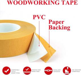 img 3 attached to Double-Sided Woodworking Tape By TYLife - 1.8-Inch X 36-Yards For CNC Work, Wood Routing, Crafting, And Templates - Removable And Residue-Free - Ideal For Woodworkers And Turners (45Mm-36Yd)