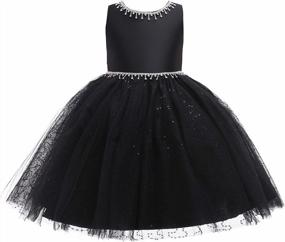img 4 attached to Sparkle And Shine: Weileenice Vintage Flower Girl Dress With Rhinestone Details For Formal Weddings