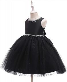 img 1 attached to Sparkle And Shine: Weileenice Vintage Flower Girl Dress With Rhinestone Details For Formal Weddings