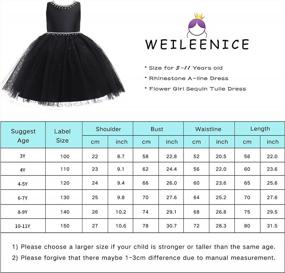 img 3 attached to Sparkle And Shine: Weileenice Vintage Flower Girl Dress With Rhinestone Details For Formal Weddings