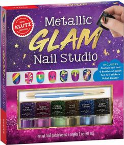 img 4 attached to Metallic Glam Nail Studio Kit By Klutz - Engaging Activity For Creativity And Fun