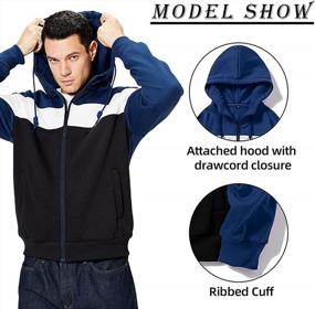 img 3 attached to Stay Stylish And Comfortable With TOLOER Men'S Color Block Hoodie With Pockets