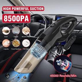 img 3 attached to High Power Car Vacuum Cleaner - AUTOOMMO Portable 8500PA Car Vacuum with 11.5FT Cord, 12V Handheld Vacuum for Car Home Interior Cleaning, Wet & Dry Use