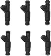 🔧 fuel injector set 6 pieces, for 1987-1998 jeep wrangler cherokee grand cherokee comanche 4.0, replaces # 0280155703, 0280155710, 0280155700 логотип