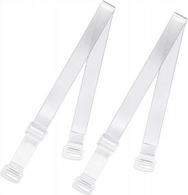 img 3 attached to 2 Pairs Invisible Clear Bra Strap Non-Slip Adjustable Soft Transparent Shoulder Straps By SUREMATE