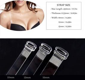 img 1 attached to 2 Pairs Invisible Clear Bra Strap Non-Slip Adjustable Soft Transparent Shoulder Straps By SUREMATE