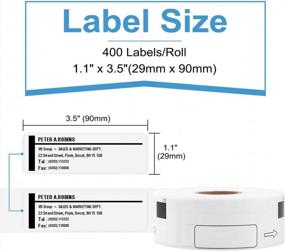 img 3 attached to COLORWING Compatible Labels Replacement For Brother DK-1201 Standard Address Labels 1.1 X 3.5 Inch Die-Cut 29Mm X 90Mm, For Brother QL-800 QL-810W QL-700 QL-500, 6 Roll - 400 Labels/Roll