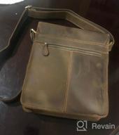 img 1 attached to Stylish & Compact: Kattee Leather Messenger Bag For Men, Perfect For A 10" Laptop review by Kofi Wills