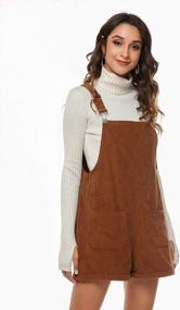 img 1 attached to Women'S Corduroy Shortalls With Adjustable Straps And Pockets - Tanming Jumpsuits For Shorts