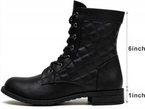 img 3 attached to Stylish And Durable: Katliu Women'S Lace-Up Military Combat Ankle Boots