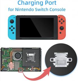img 3 attached to 2 Pack Type C Port Replacement Kit For Nintendo Switch - USB C Charging Socket Connector Repair Accessories