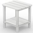 white double adirondack end table by serwall - perfect outdoor side table logo