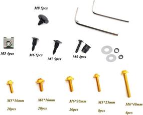 img 3 attached to Комплект болтов для обтекателя с ЧПУ, винты для кузова M5 M6 для Kawasaki Ninja ZX10R ZX 10 R ZX 10R 2004 2005