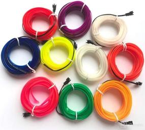 img 2 attached to ABALDI El Wire 5M/16FT USB Car Decorations El Wire Neon Kit Atmosphere Light Strip Portable Neon Lights(5M