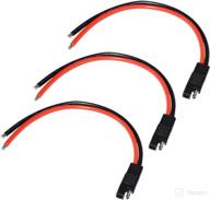 🔌 lixintian 14awg sae connector extension cable - 3pack, automotive solar panel plug - 30cm/1ft logo