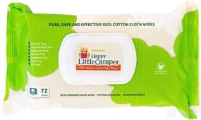 img 2 attached to 🌿 Happy Little Camper Natural Diapers, Size 5 (+27 lbs) - Ultra-Absorbent Disposable Cotton Baby Diapers with Aloe - Hypoallergenic, Fragrance-Free & Gentle on Sensitive Skin (136) + Bonus Cotton Wipes (288)