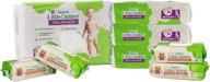 🌿 happy little camper natural diapers, size 5 (+27 lbs) - ultra-absorbent disposable cotton baby diapers with aloe - hypoallergenic, fragrance-free & gentle on sensitive skin (136) + bonus cotton wipes (288) logo