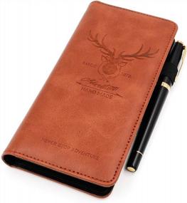 img 1 attached to 💼 Menesia Genuine Leather Checkbook Wallet for Men - Ideal Men's Accessories for Style and Functionality